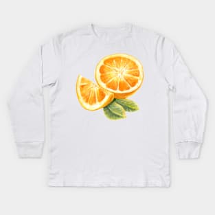 Orange fruit Kids Long Sleeve T-Shirt